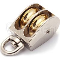 Блок двойной с хромированным роликом, 1''