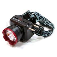 Фонарь налобный аккумуляторный, 1W H1WLED, встроенное зарядное устройство