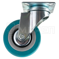 Поворотная колесная опора, серая резина Scg93