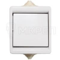 Выключатель 1-клавишный, открытой установки, герметичный белый, 10А СЕЛЕНА