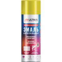 Эмаль аэрозольная, унив. 520 мл, Ultima, ЖЕЛТЫЙ