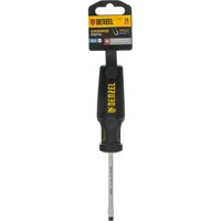 Отвертка, SL5x75 мм, S2, 3к рукоятка,  Denzel