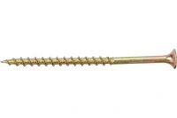 Саморез, желтый по дереву, 4,8х102, редкий шаг, 50шт (Гриппер)