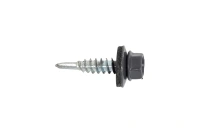 Саморез кровельный Zn, 5,5х25, RAL-7024 графитово-серый, 30шт (Гриппер)