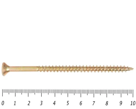 Саморез желтый PZ, 6х100 25шт., (Гриппер)