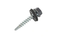 Саморез кровельный Zn, 4,8х29, RAL-7024 графитово-серый, 30шт (Гриппер)