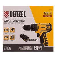 Дрель-шуруповерт аккумуляторный, CDL-12CB, 12 В, Denzel