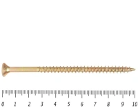 Саморез желтый PZ 6х100, 100шт., Коробочка