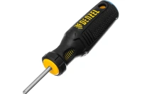 Отвертка, SL4х100 мм, S2, 3к рукоятка,  Denzel