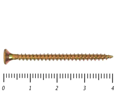 Саморез желтый PZ 4.5х40, 500шт., Коробочка