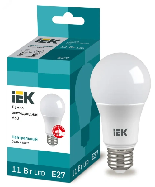 Лампа светодиодная IEK, Е27, 11Вт, белый