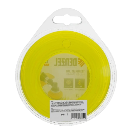 Леска для триммера, звезда, 3 мм х 15 м, блистер, FLEX CORD, Denzel