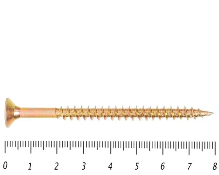 Саморез желтый PZ, 6х80 50шт., (Гриппер)