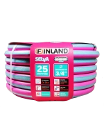 Шланг, поливочный, ТЭП 3/4", 25 м, 3-слойный, фуксия, FINLAND SELVA  2448 