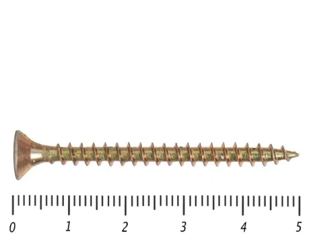 Саморез желтый PZ 4.5х50, 500шт., Коробочка