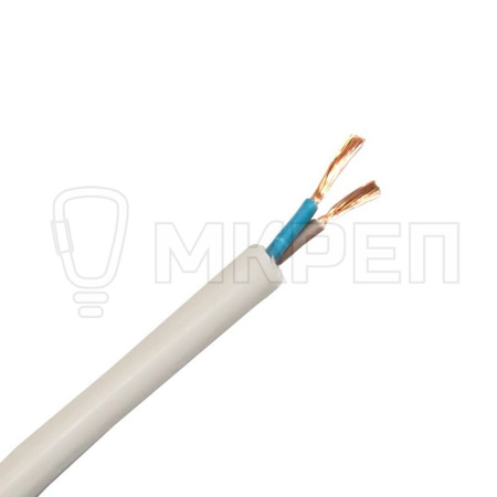 Провод ПВС, ГОСТ, белый, 2x1мм²
