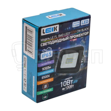 Прожектор светодиодный LEEK, 10W, 6500K IP65