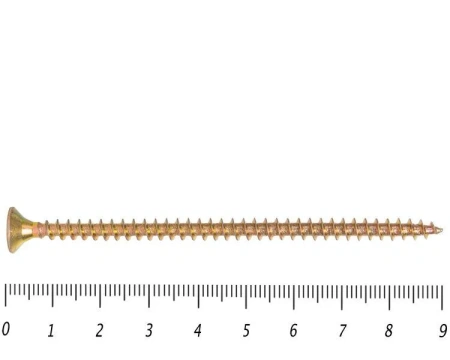 Саморез желтый PZ 5х90, 200шт., Коробочка