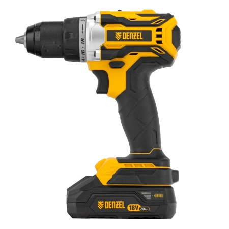 Дрель-шуруповерт аккумуляторный, BLDL-18-02, 18 В, Denzel