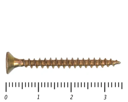 Саморез желтый PZ, 3х35 30шт., (Гриппер)