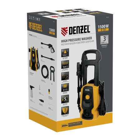 Моечная машина высокого давления, R-125, 1500 Вт, Denzel